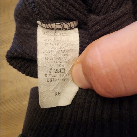 Fashion nova cotton stretch ribbed black leggings size xs - Picture 5 of 5